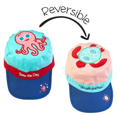 Reversible Kids Hat - Octopus / Turtle