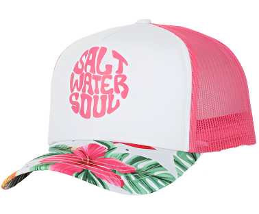 Salt Water Soul Tropical Sunrise Mesh Snapback Hat