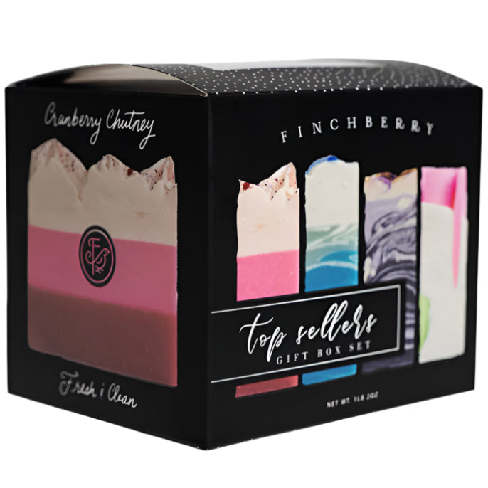 Finchberry Handcrafted Vegan Soaps Gift Box - 4 pc.