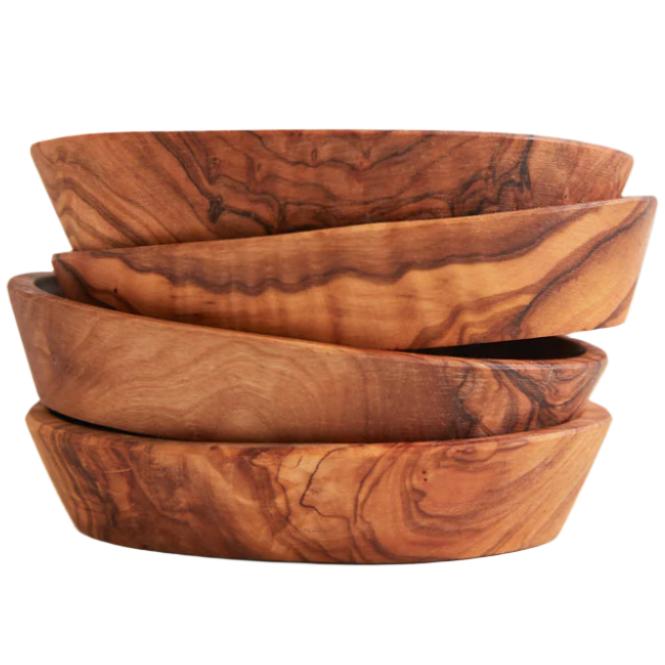 Italian Olivewood Aperitivo Bowls - 4 pc.