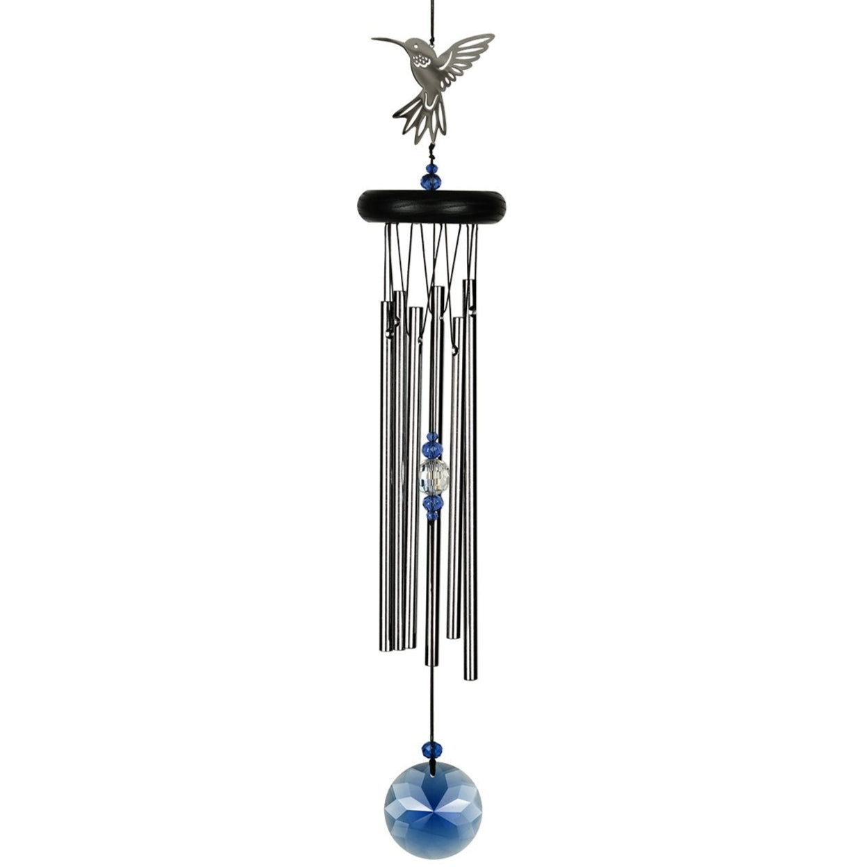 Crystal Hummingbird Windchime - 18"