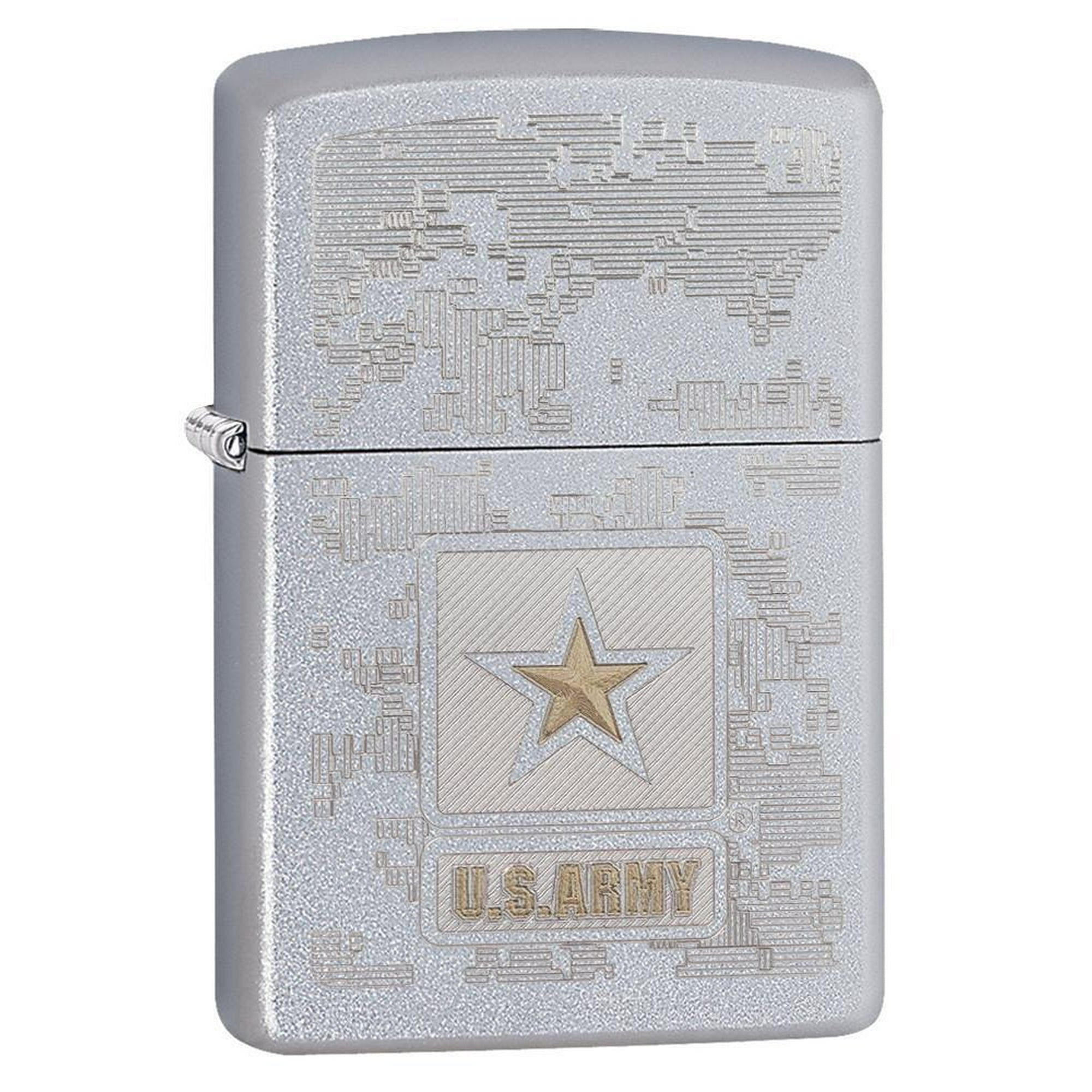 U.S. Army Satin Chrome Finish Zippo Lighter