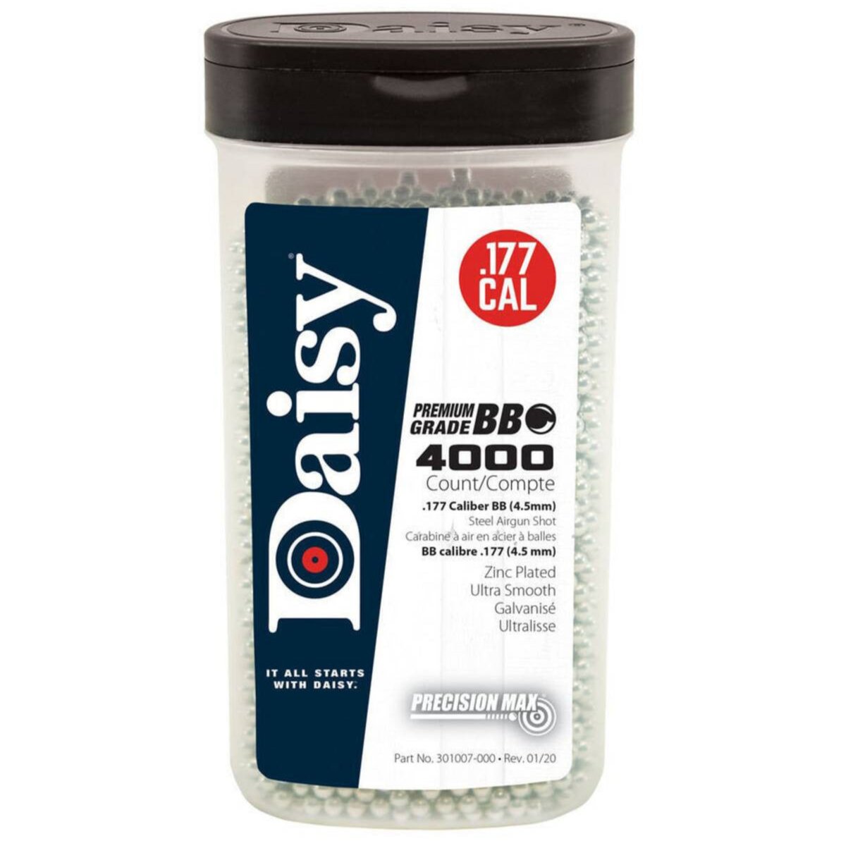 Daisy Premium Zinc-Plated 0.177 BB's - 4,000 pc.