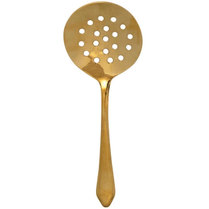 Brass Straining Spoon - 7.5"