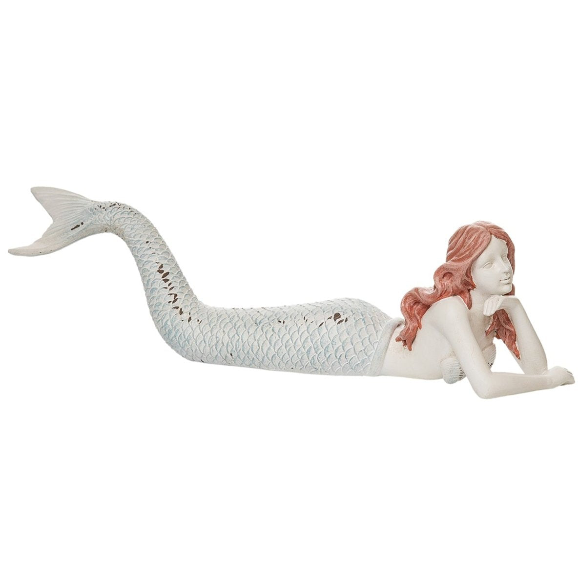 Resin Laying Mermaid Figure - 10.2"