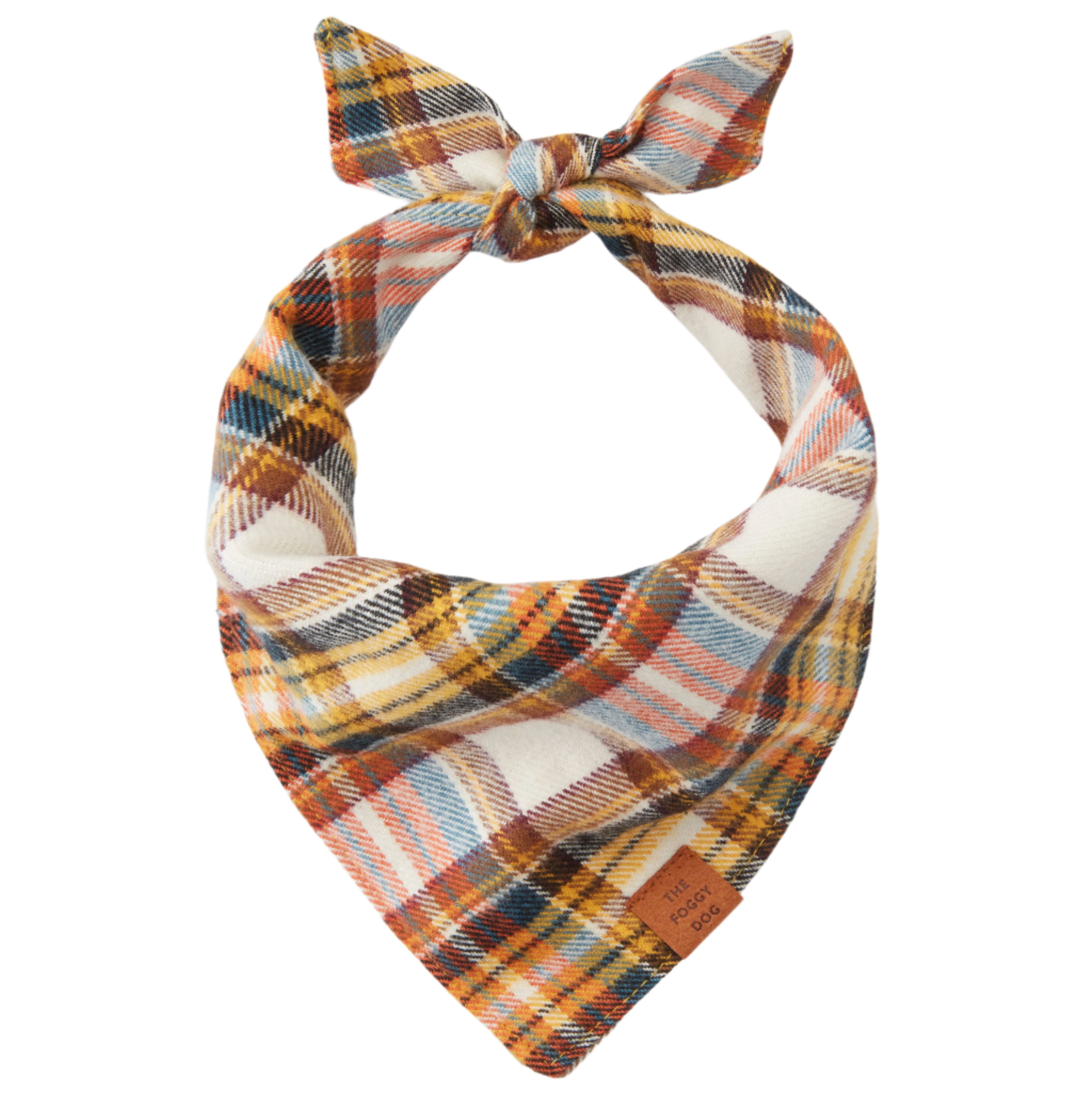 Foggy Dog Flannel Bandana - Cornucopia Plaid