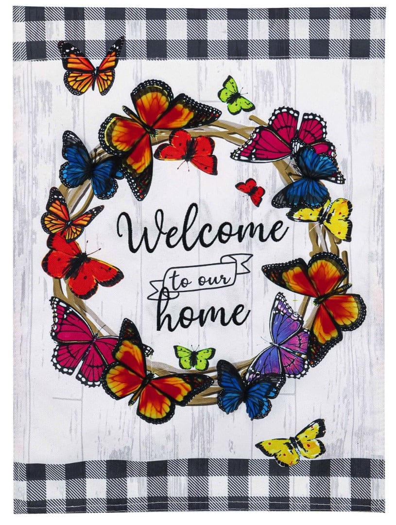 Evergreen "Welcome" Themed Garden Flags - 12.5" x 18"