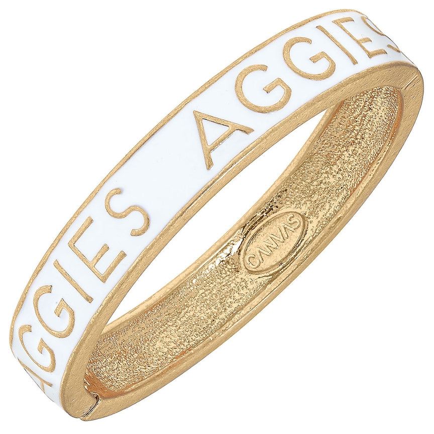 Texas A&M Aggies Enamel Hinge Bangle