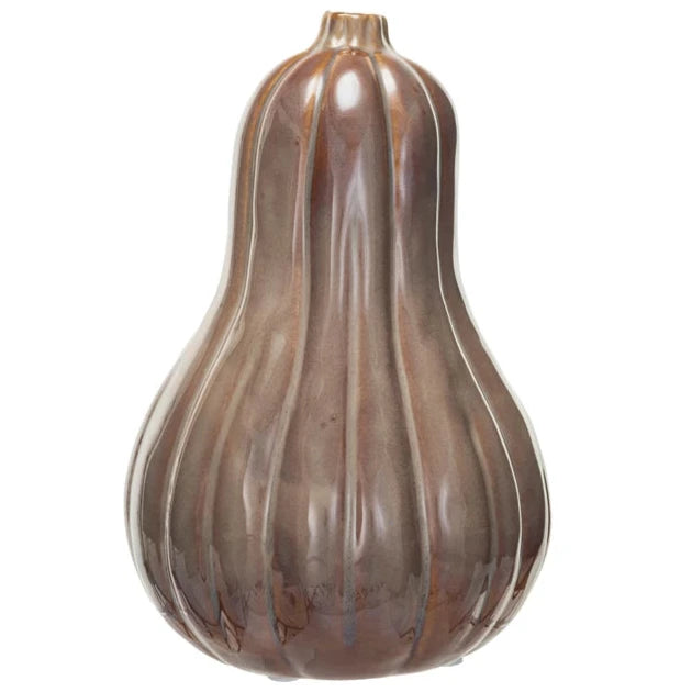 Glazed Stoneware Gourd Vase