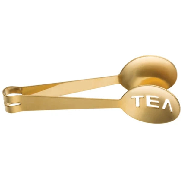 Gold Electroplated Stainless Steel "TEA" Tongs