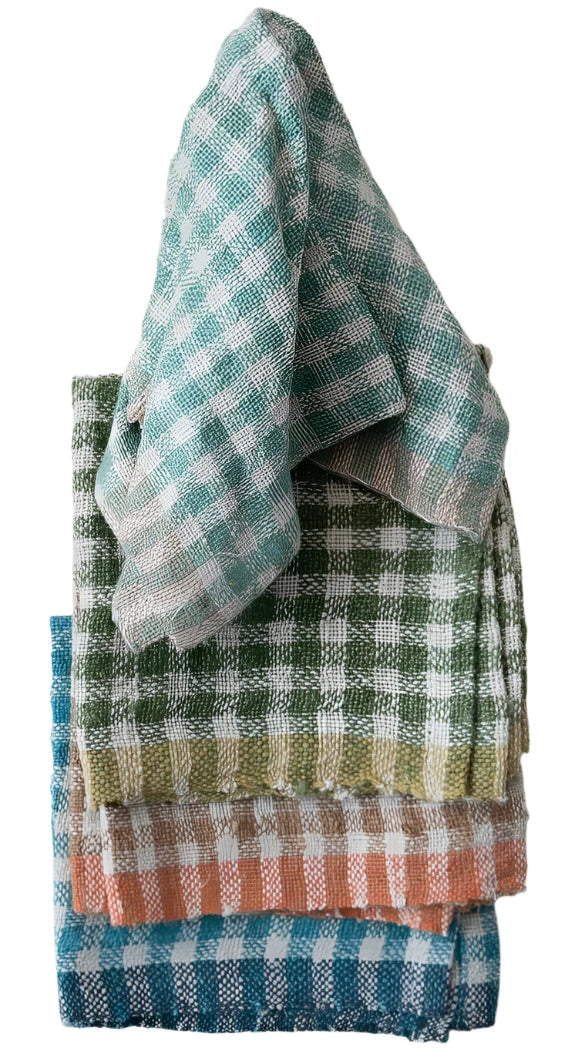 Assorted Woven Linen Gingham Napkins - 4 pc.