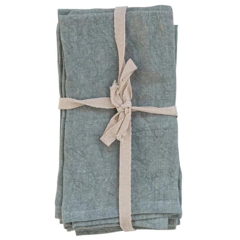 Stonewashed 18" Linen Napkins - 4 pc.