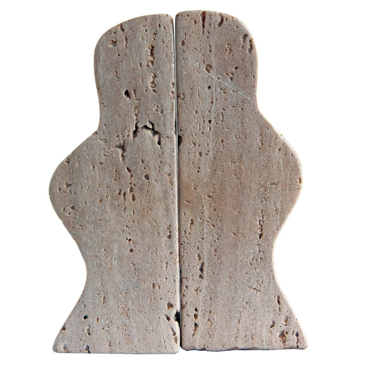 Travertine Wave Bookends - 2 pc.