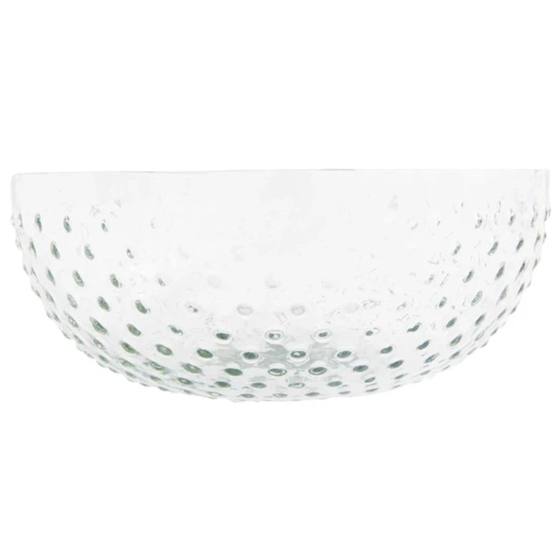 Recycled Glass Hobnail Low Bowl - 8.25"