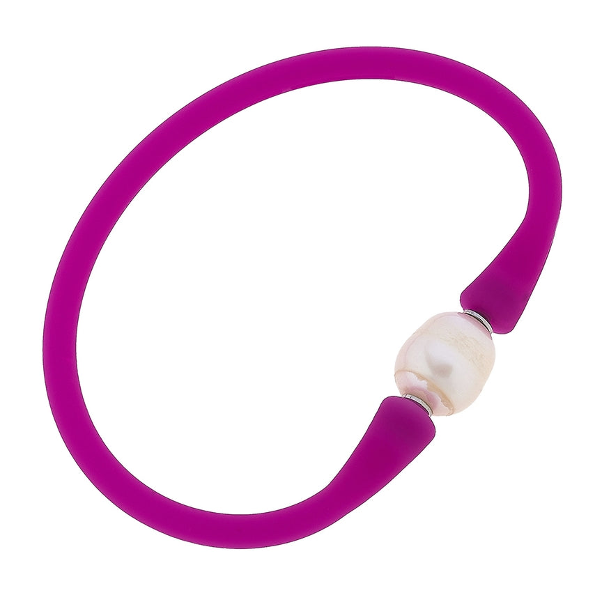 Bali Freshwater Pearl Silicone Bracelet