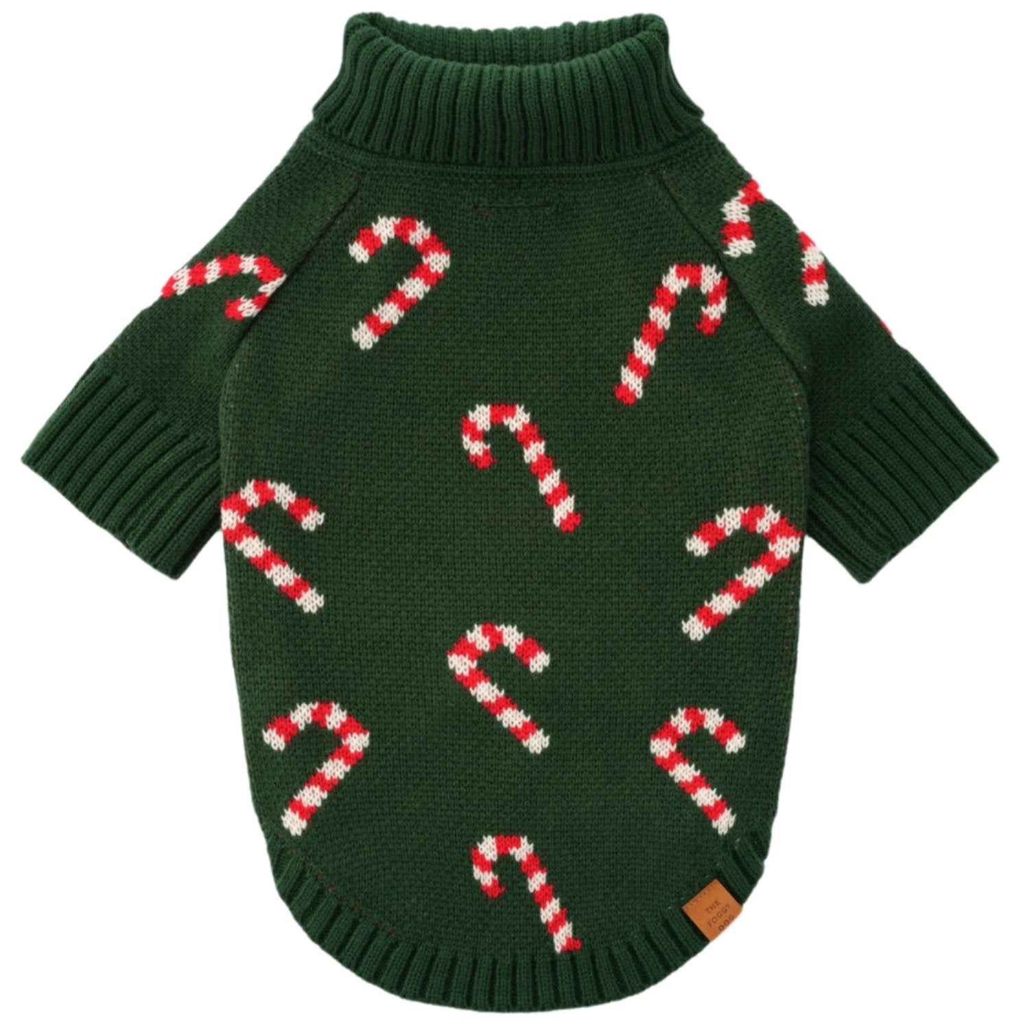 Foggy Dog Holiday Sweater - Candy Canes