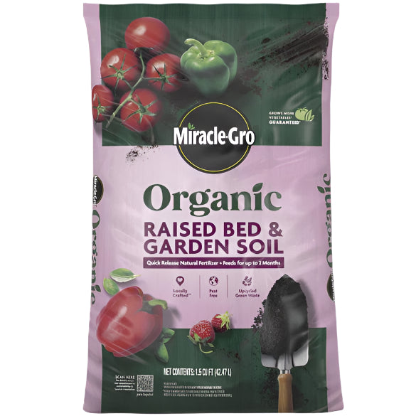 Miracle-Gro Organic Raised Bed & Garden Soil - 1.5 cu ft.