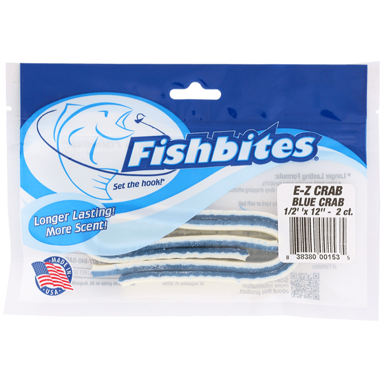 Fishbites E-Z Footlong Bait Strips (Crab) - 2 pc.