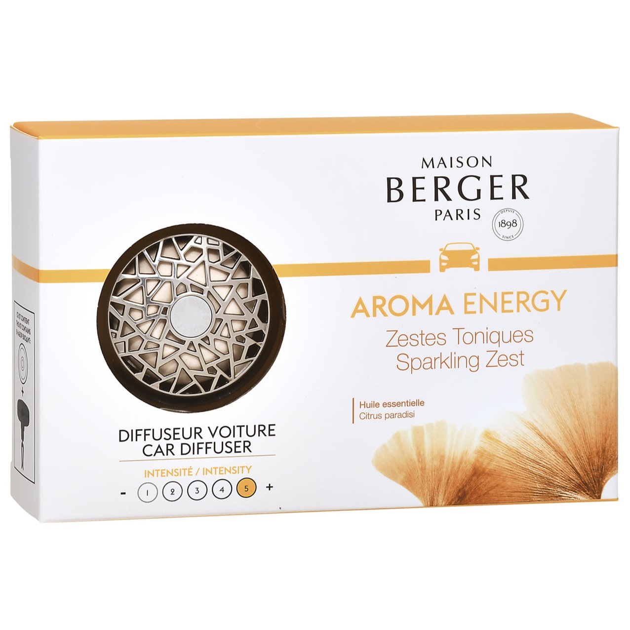 Maison Berger Aroma Energy Car Diffuser Kit - Sparkling Zest