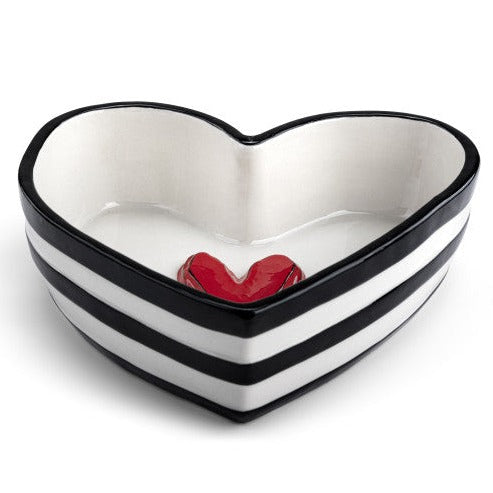 Stoneware Red Heart Dish