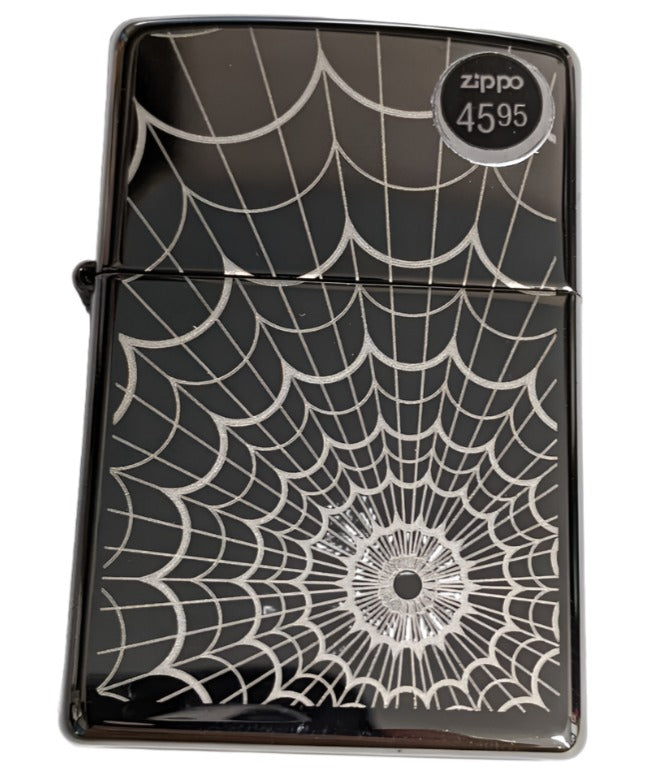 Web All Over Polished Chrome Zippo Lighter