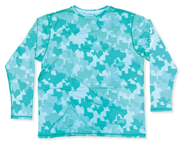 Old Tejas Camo Kid's UV Swim Shirt