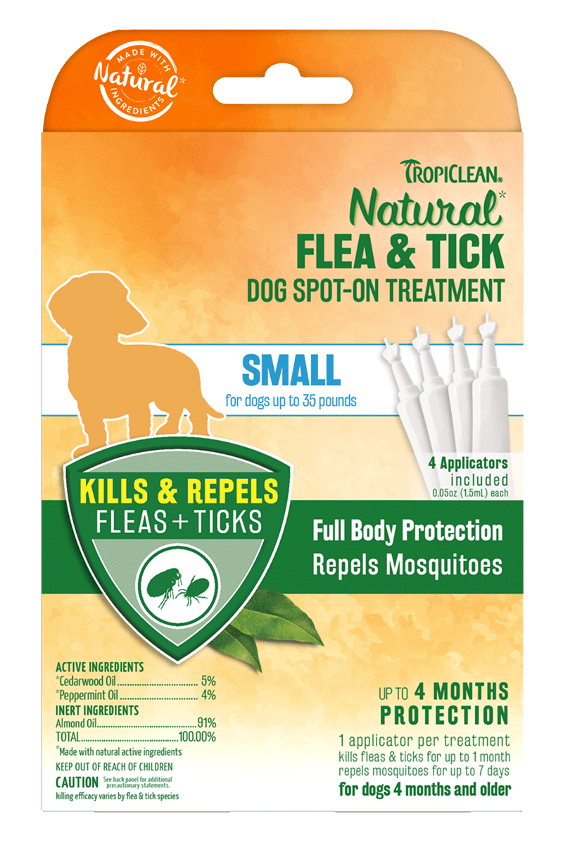 Tropiclean All-Natural Flea & Tick Treatment (Dog) - 4 pc.