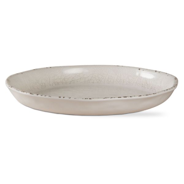 Veranda Large Shallow Melamine Bowl - Ivory