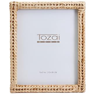 Woven Rattan Bordered Photo Frame