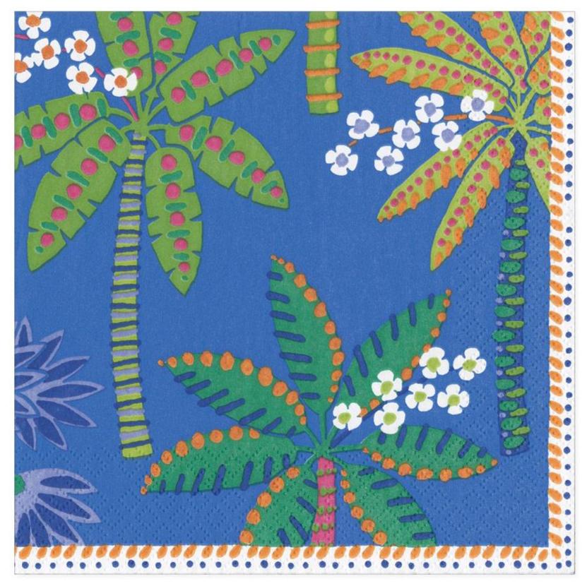 Blue Palms Paper Luncheon Napkins