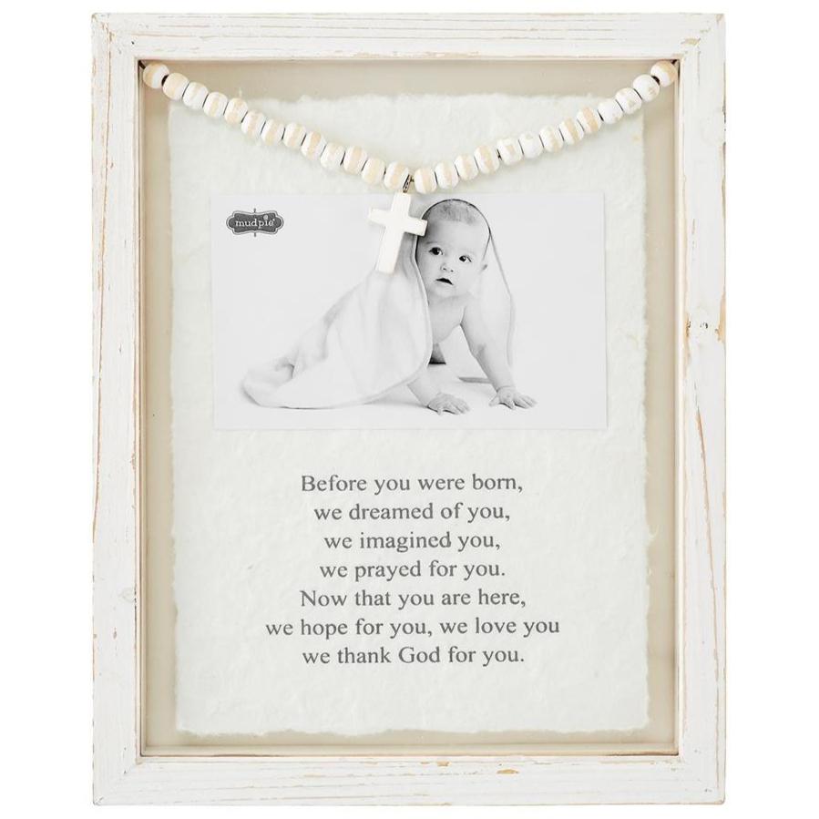 "We Thank God" Baby Prayer Pinewood Photo Frame - 3" x 5"