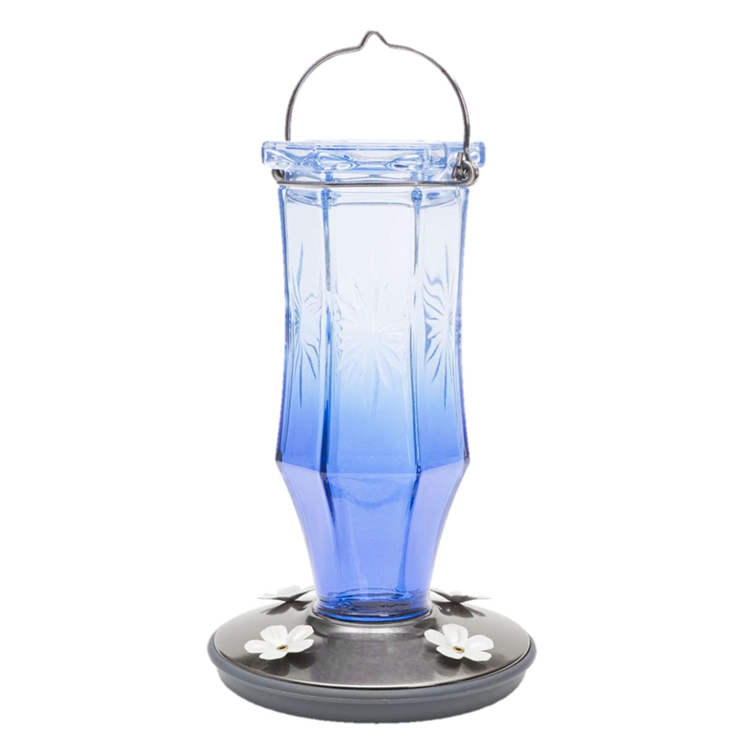 Perky-Pet Sapphire Starburst Glass Hummingbird Feeder - 16 oz.