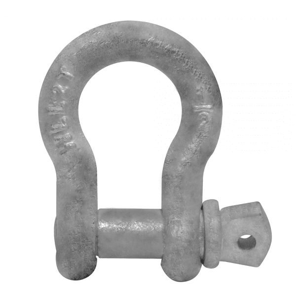 1/2", 2 Ton Galvanized Screw Pin Shackle