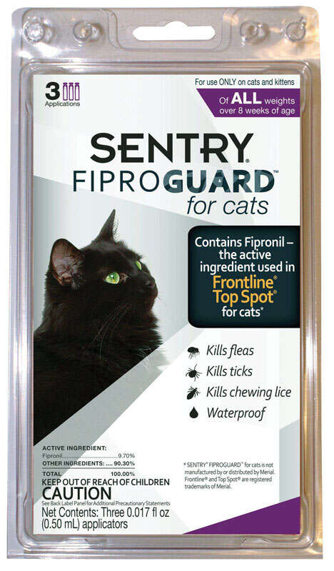 Sentry Fiproguard Flea & Tick Drops for Cats - 3 pc.