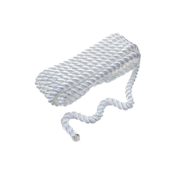 Nylon Dock Line, 3-Strand Twisted - White