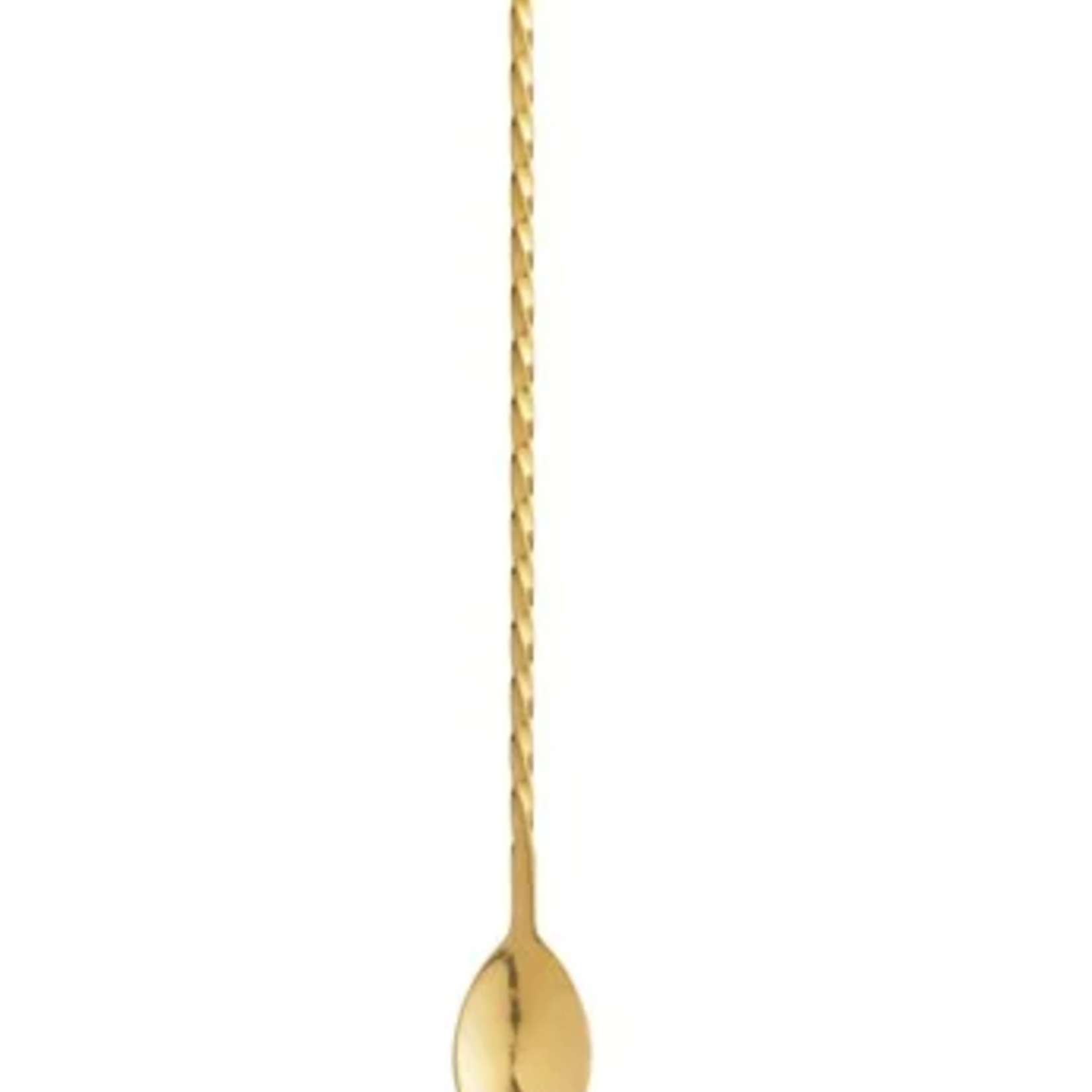 Gold Electroplated Stainless Steel Cocktail Spoon - 10"