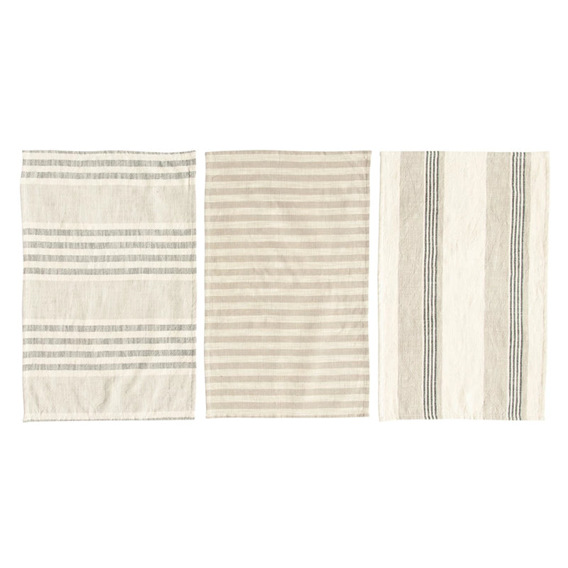 Tea Towel - Cotton Striped - 3 Pack