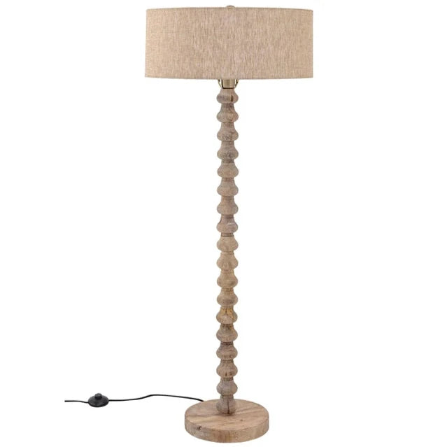 Mango Wood Standing Floor Lamp