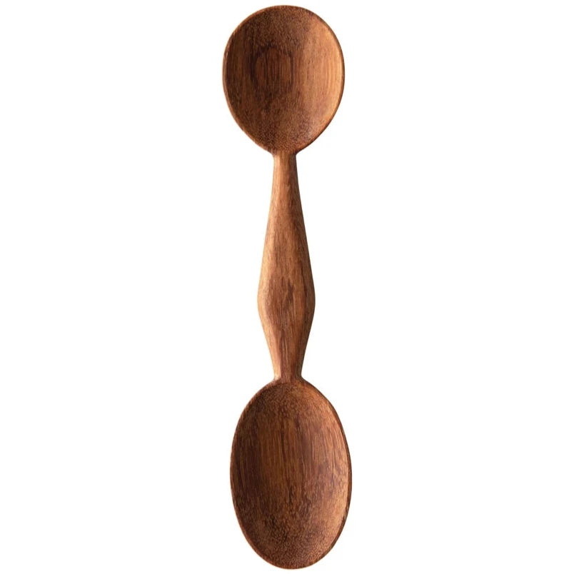 Hand-Carved 2-Sided Doussie Wood Spoon - 8.75"