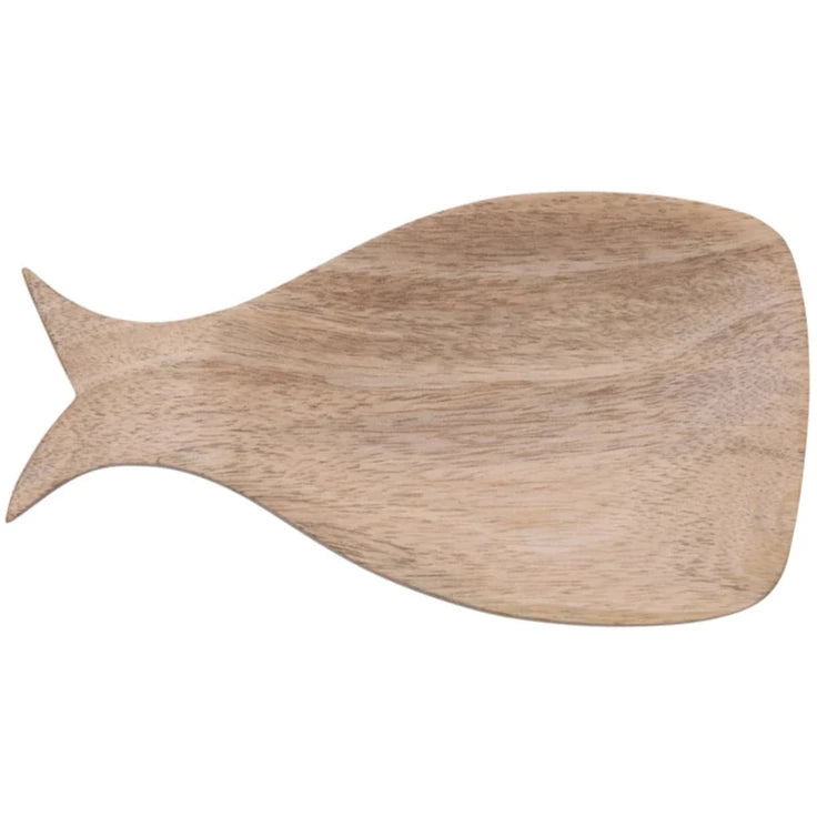 Mango Wood Whale-Shaped Spoon Rest - 4.25" x 8"