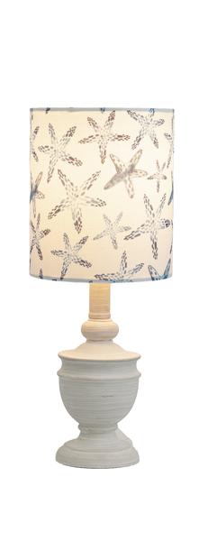 Whitewash Accent Lamp with Starfish Shade