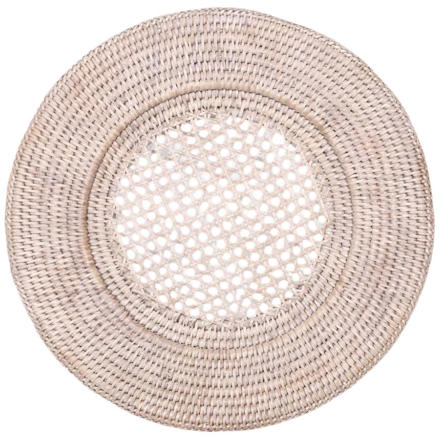 Natural Rattan Hand-Woven Plate Charger - 12.5"